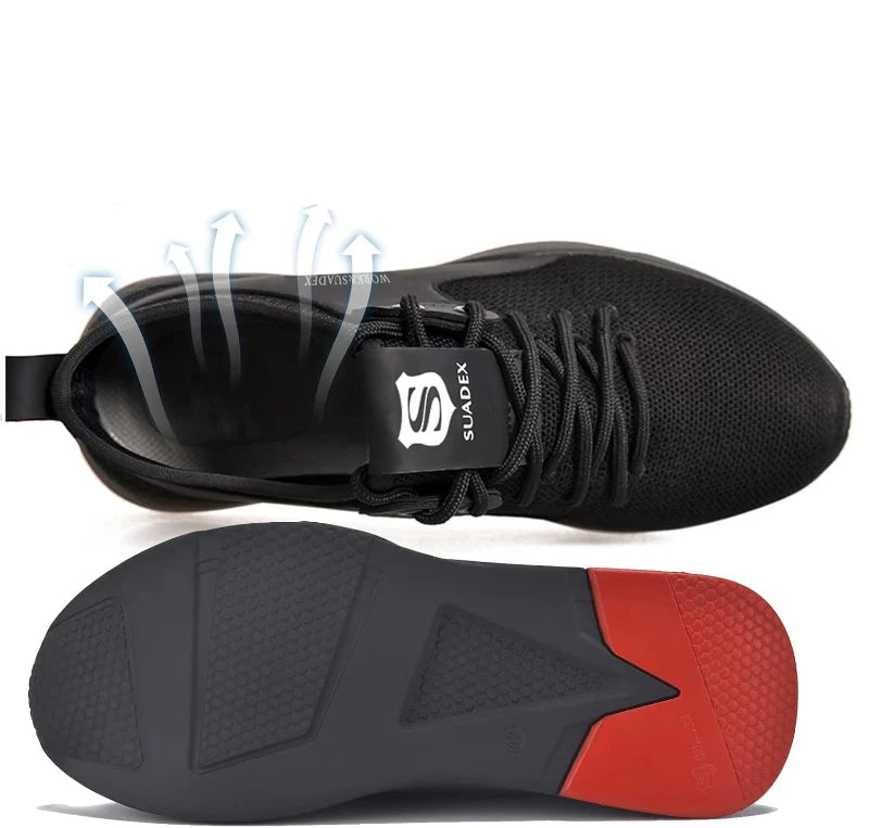 Chaussures de sécurité unisexe, ultra-légères pour hommes et femmes, parfaites pour les longues journées de travail.