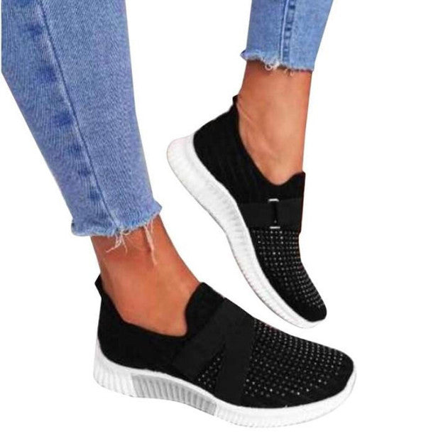 Chaussures unisexes confortables en mesh respirant, idéales pour pieds sensibles. Légères et antichoc.