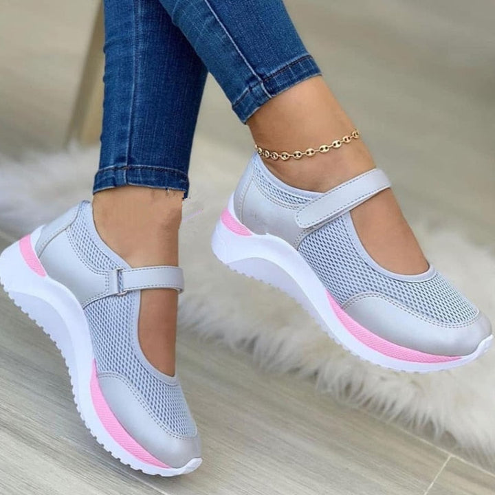 Baskets femme pour un confort durable. Chaussures de marche légères avec soutien plantaire, parfaites pour pieds sensibles.