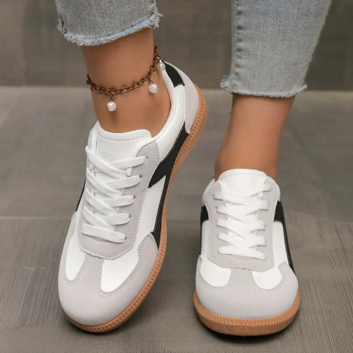 Baskets orthopédiques femme confortables avec soutien optimal pour marche quotidienne et pieds sensibles.