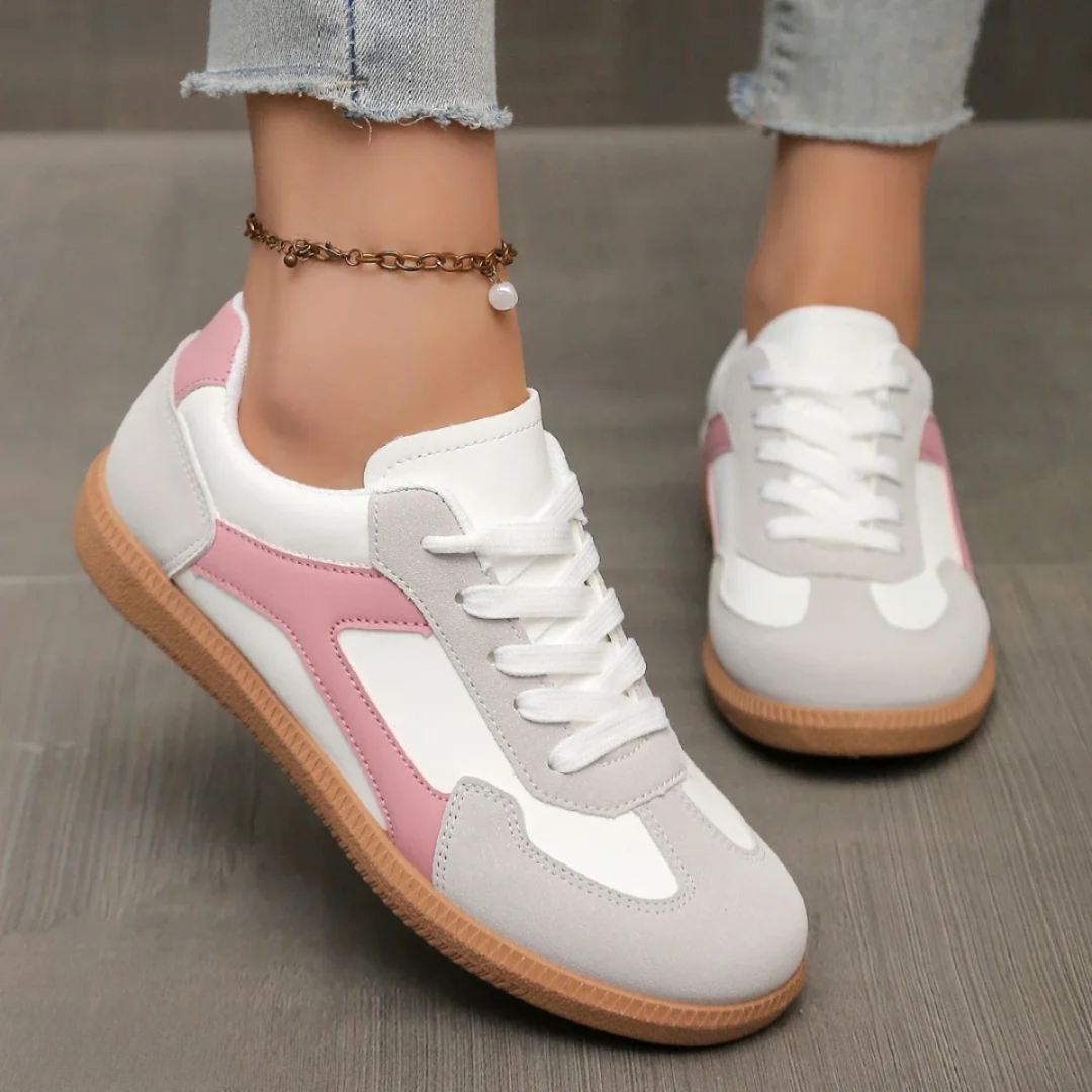 Baskets femme confortables pour sport et marche, soutien orthopédique pour un bien-être des pieds sensibles.