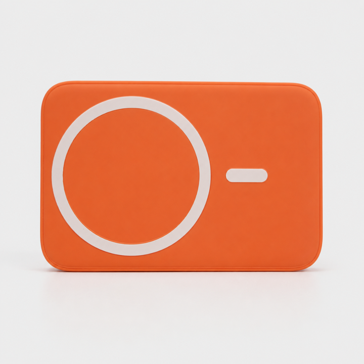 Compacte batterie externe sans fil 5000 mAh, parfaite pour recharger votre appareil mobile.