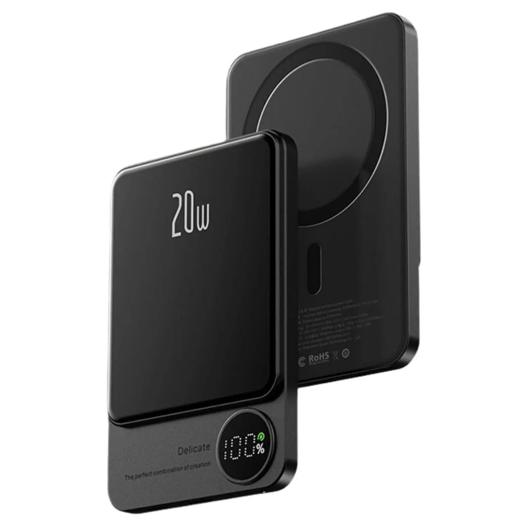 Batterie externe magnétique portable pour iPhone, charge rapide sans fil, idéale voyage et déplacements.