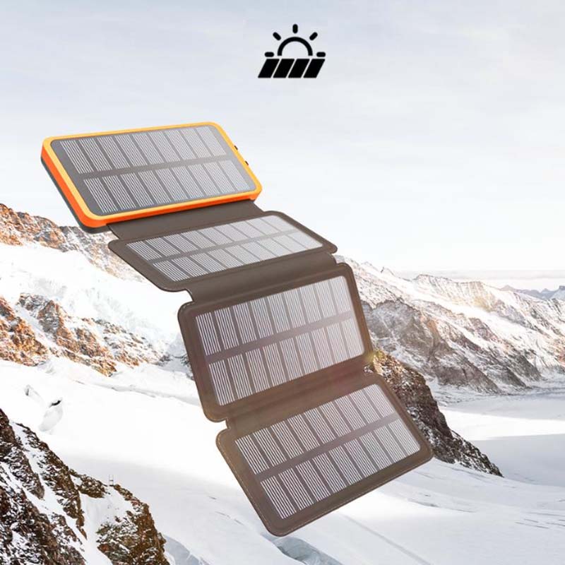 Énergie nomade solaire fiable, power bank étanche et pliable, essentielle pour l'urgence.