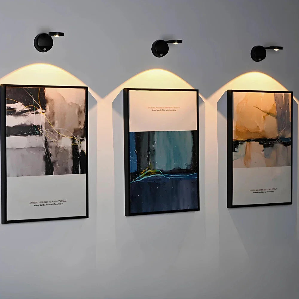 Lampe murale LED intelligente. Commande tactile ou télécommande, rotation et détecteur de mouvement.