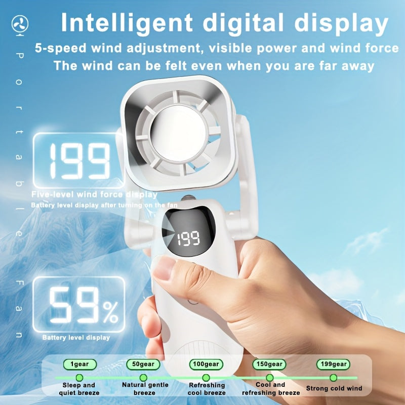 Ventilateur rechargeable et portable, un refroidisseur personnel pour le bureau et les déplacements. Confort assuré.
