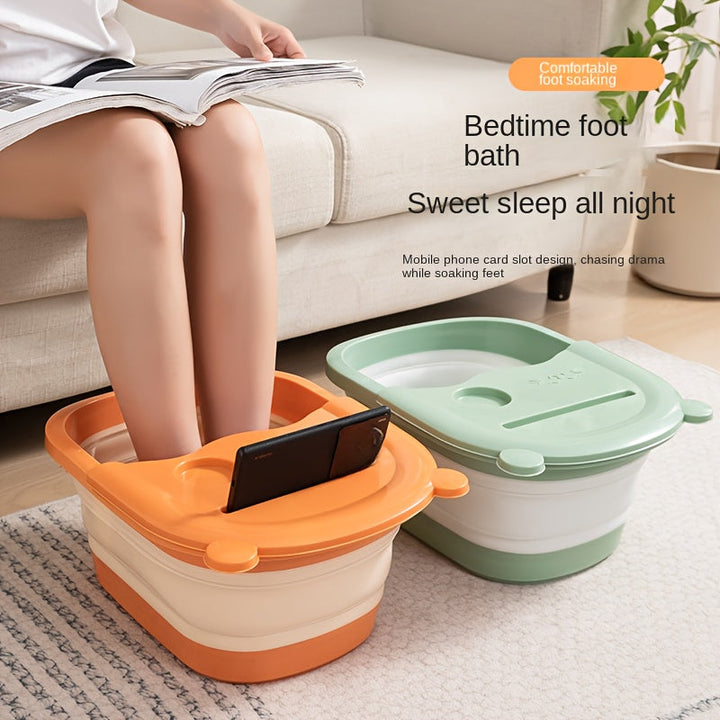 Baignoire portable pour massage des pieds, offrant confort et bien-être sans électricité.
