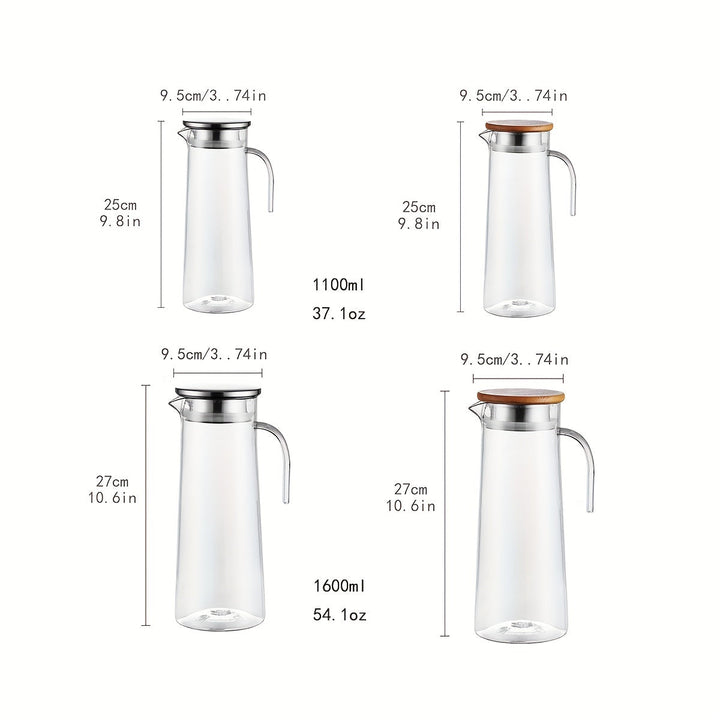 Carafe AquaElegance avec couvercle, durable et sans BPA, pour une utilisation quotidienne élégante.