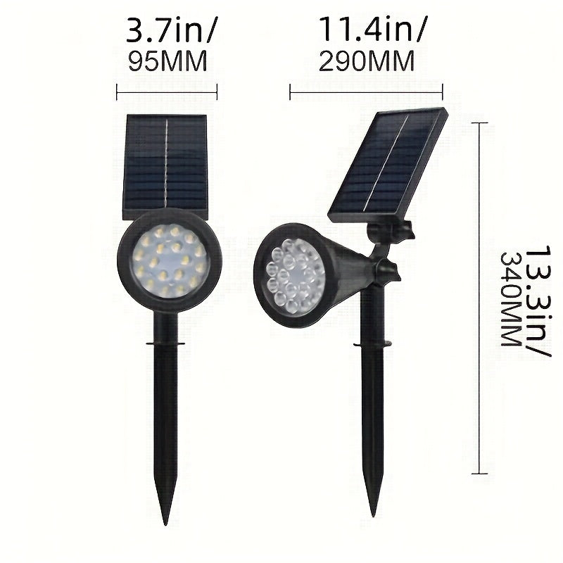 Créez une ambiance lumineuse unique avec ce projecteur solaire LED extérieur étanche et ses 3 niveaux de gradation.