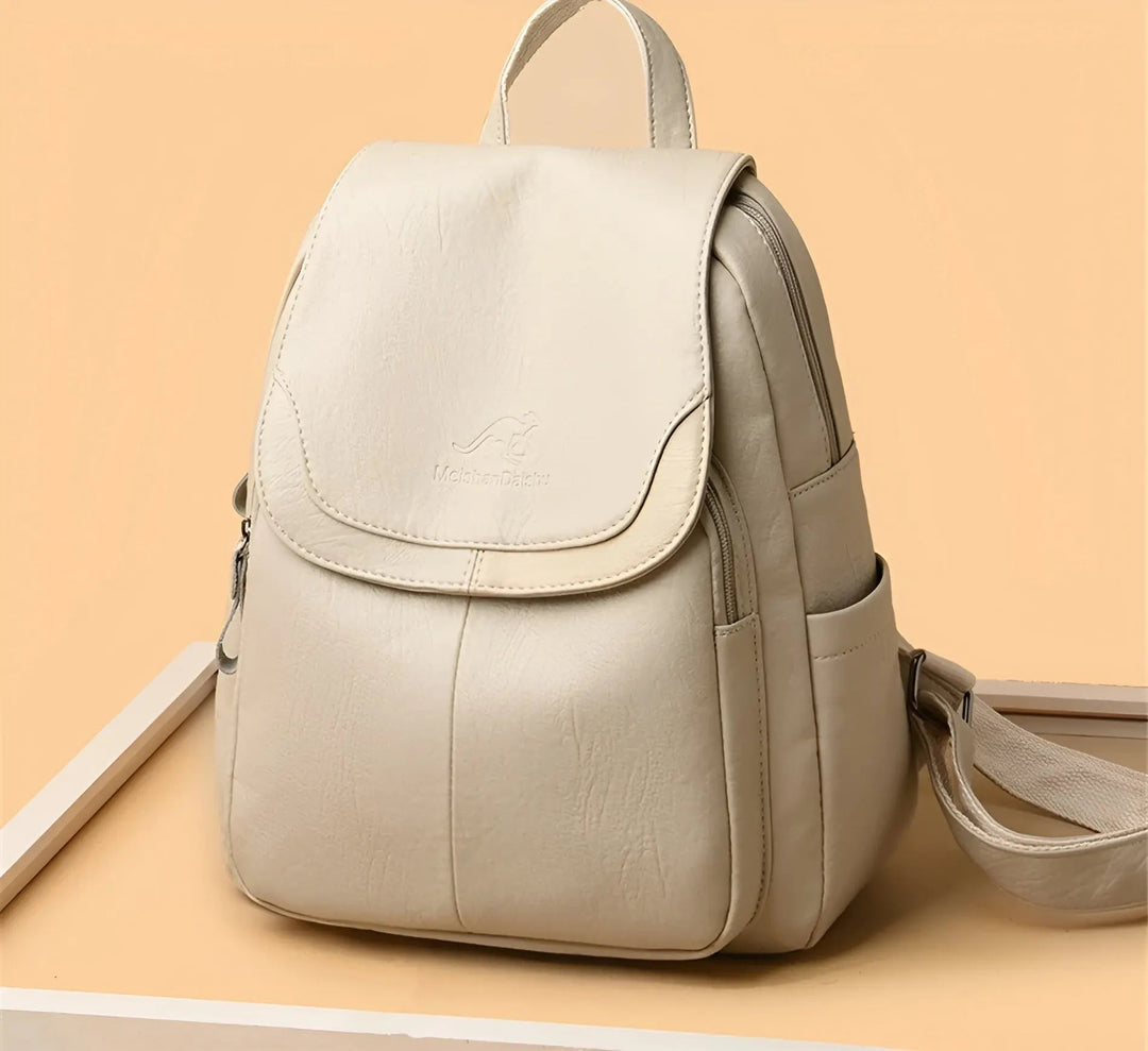 Sac à dos sécurisé pour femmes, style vintage et anti-vol, idéal pour protéger vos objets de valeur.