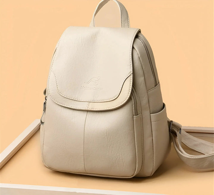 Sac à dos sécurisé pour femmes, style vintage et anti-vol, idéal pour protéger vos objets de valeur.