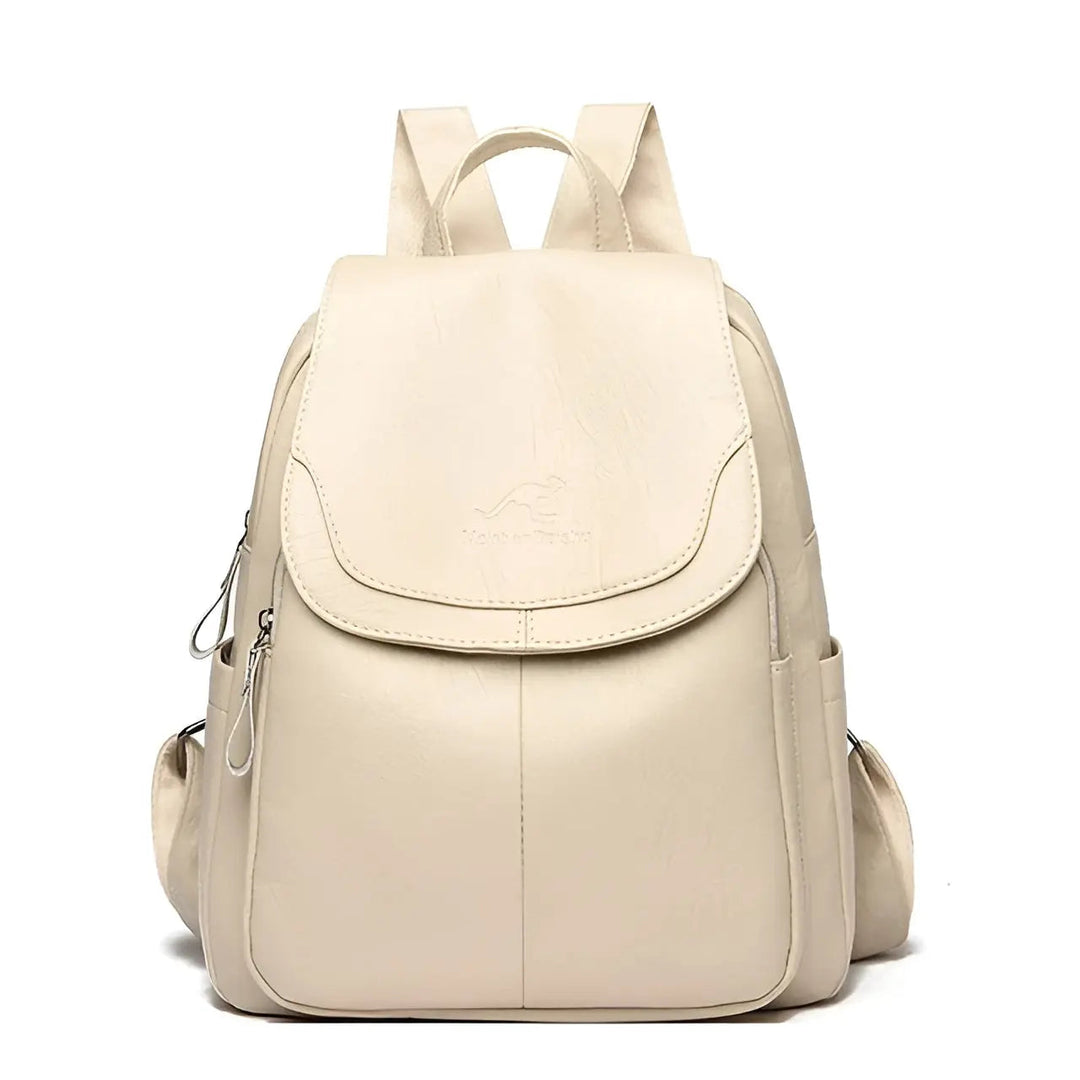 Sac à dos anti-vol femme vintage, sécurisé pour voyage et quotidien. Accès rapide et facile.