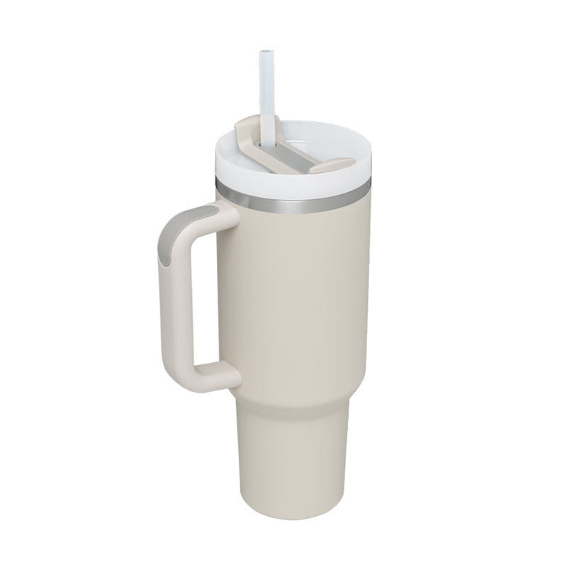 Bouteille d'eau isotherme, poignée ergonomique et paille pour usage quotidien unisexe.