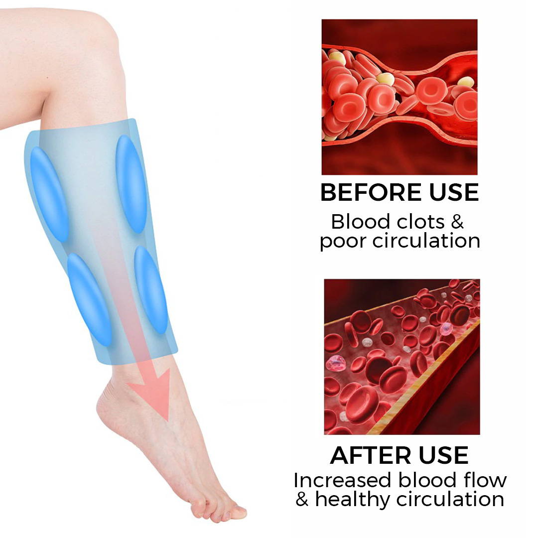 Masseur de jambes innovant pour une meilleure circulation sanguine et un soulagement efficace de la fatigue.