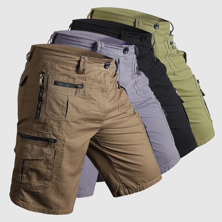 Short cargo homme multi-poches, parfait pour le voyage ou le quotidien estival.