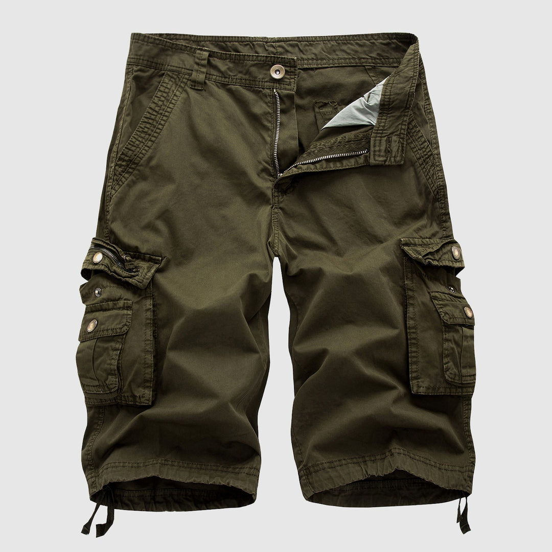 Short homme polyvalent printemps/été, style cargo décontracté, grand confort.