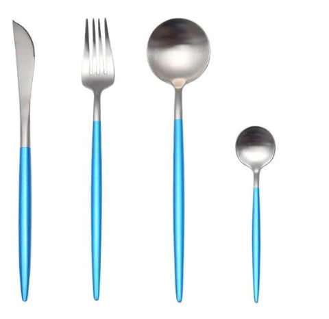 Couverts de cuisine et de table, 24 pièces en inox, un indispensable élégant.