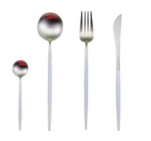 Couverts de luxe 24 pièces en acier inoxydable, idéal comme cadeau élégant.