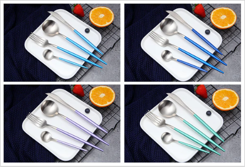 Couverts de luxe 24 pièces, en acier inoxydable, pour rehausser votre table.