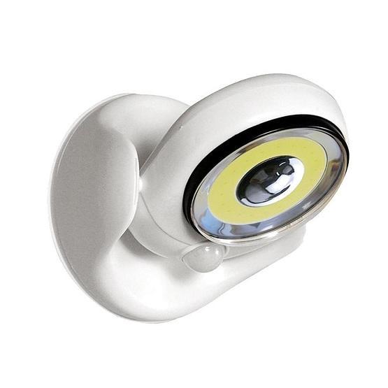 Projecteur LED compact avec capteur de mouvement, idéal pour éclairage sécurité maison ou jardin.