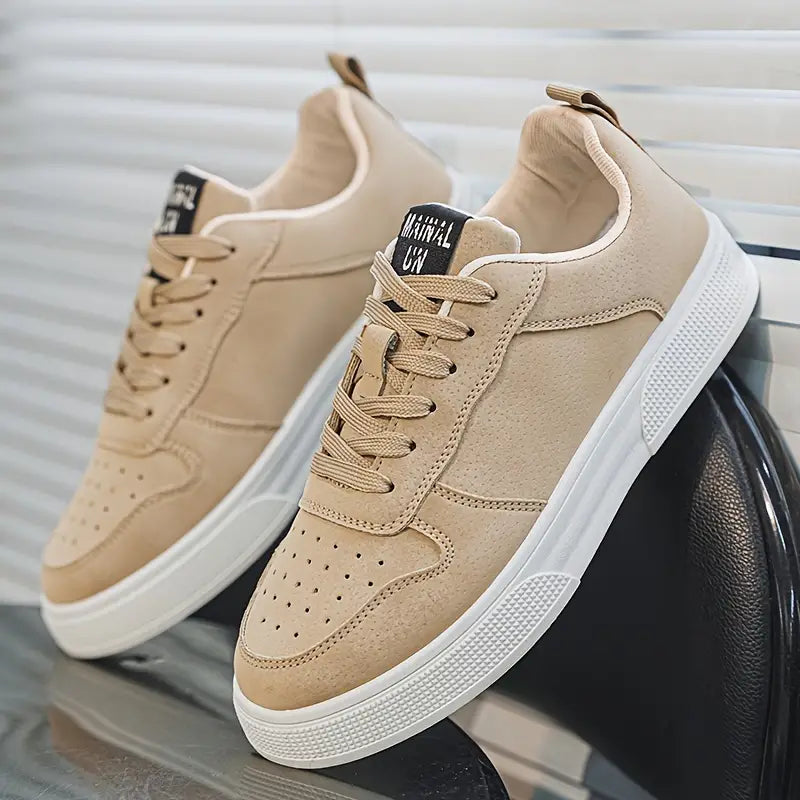 Chaussures ville homme beige chic, cuir souple, confort quotidien.