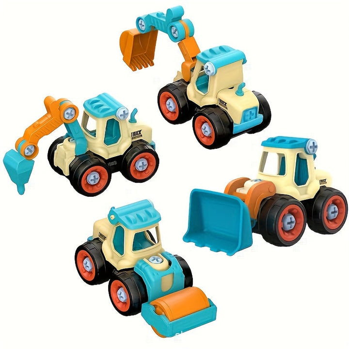 Cadeau enfant 3 ans+ : kit construction camion jouet éducatif en plastique pour développer la créativité.