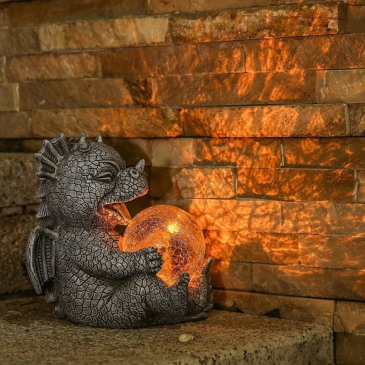 Lampe d'ambiance LED dragon, lumière douce pour chambre ou comme veilleuse originale sur une table.