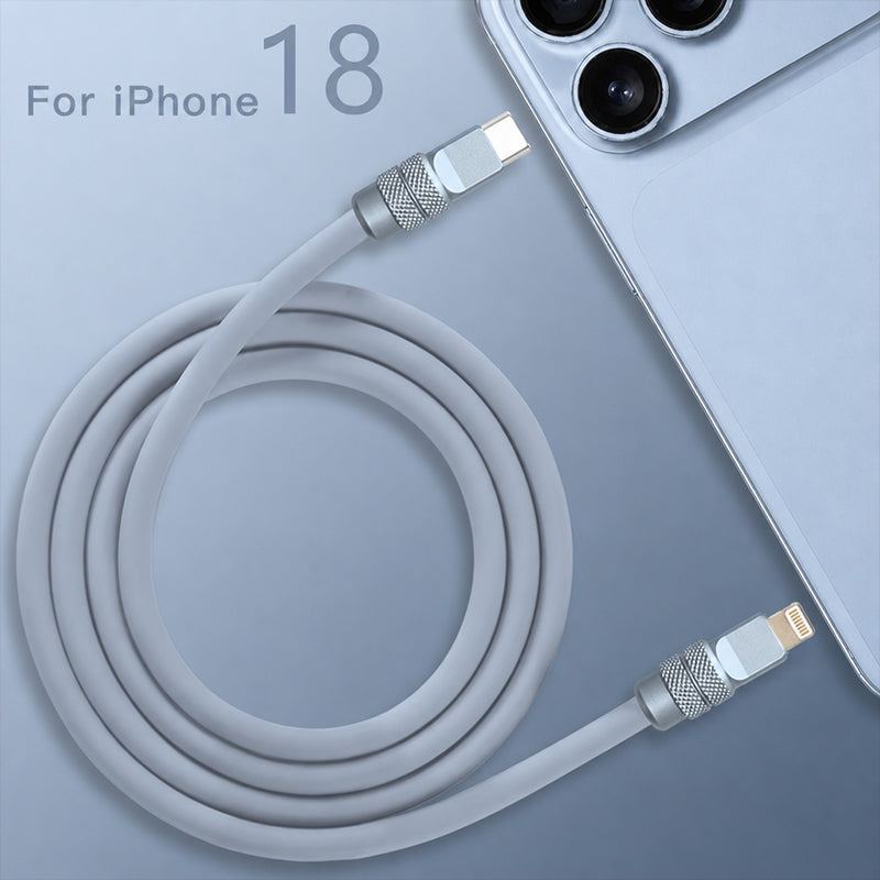 Câble USB-C 240W CHUBBYCABLE en silicone, charge rapide et sécurisée pour tous vos appareils.