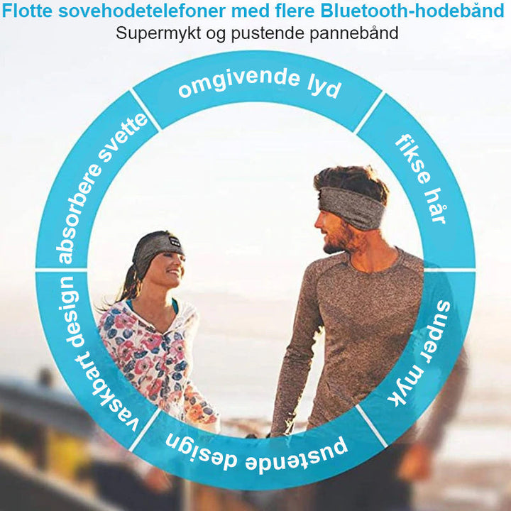Bandeau de sommeil Bluetooth doux en polyester pour musique relaxante ou podcasts; repos serein.