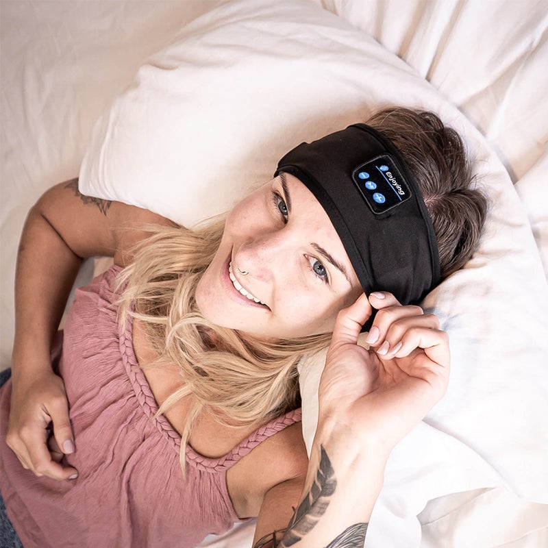 Accessoire fitness unisexe: bandeau Bluetooth confortable pour musique, appels et sport. Idéal pour l'activité.