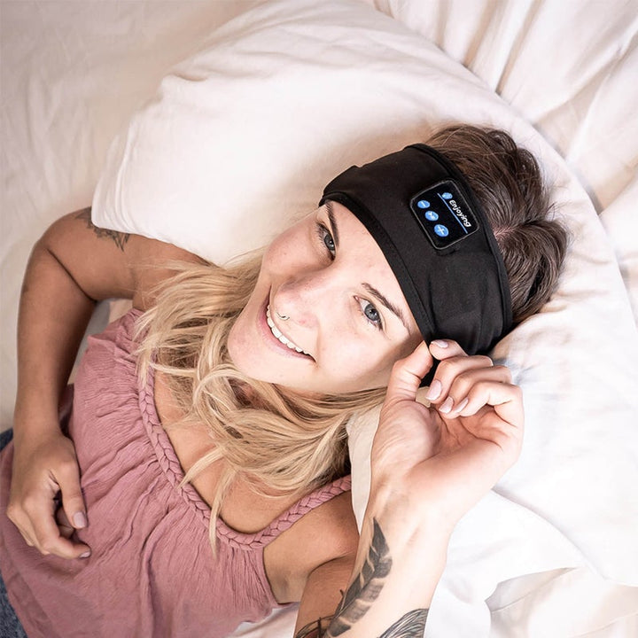 Accessoire fitness unisexe: bandeau Bluetooth confortable pour musique, appels et sport. Idéal pour l'activité.