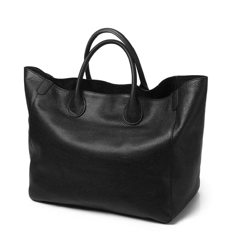 Grand sac cabas en cuir véritable, polyvalent pour le travail, le shopping ou une sortie quotidienne élégante.