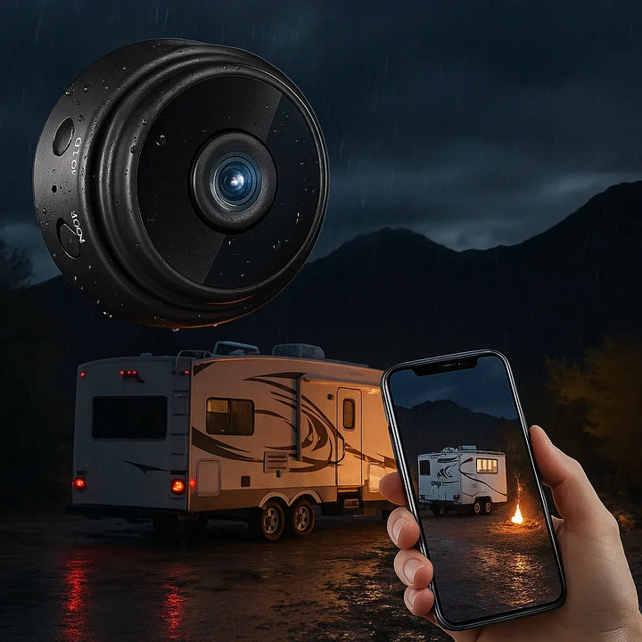 Caméra de recul sans fil HD étanche pour véhicule lourd, vision nocturne. Idéale camion, camping-car, remorque.