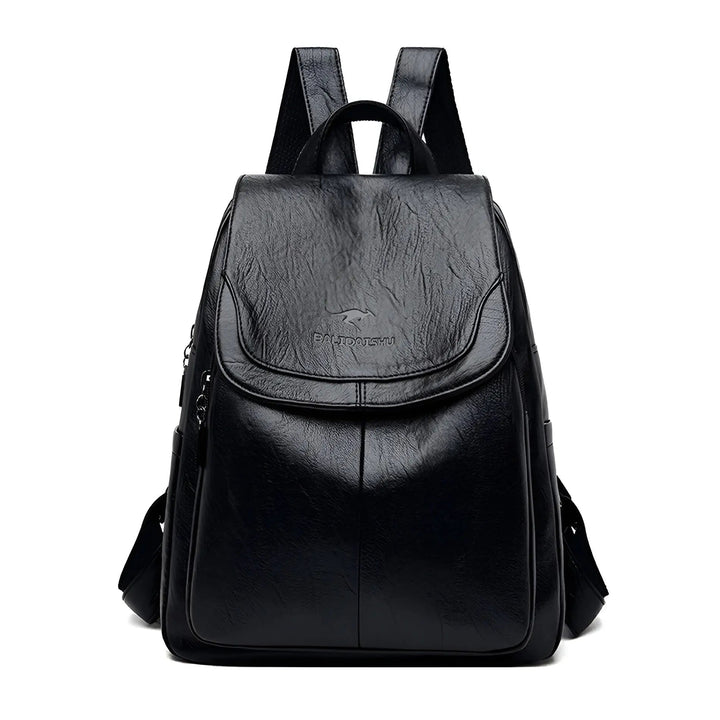 Sac à dos femme élégant, look vintage et sécurisé, parfait accessoire de mode pour toutes saisons.