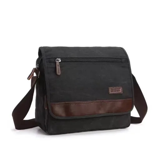 Sac bandoulière unisexe en toile robuste, doté d'un design compact pour un transport facile. Parfait voyage/quotidien.