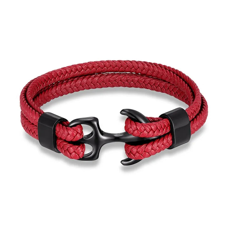 Bracelet tendance unisexe avec ancre marine, accessoire de poignet élégant pour affirmer votre style nautique.