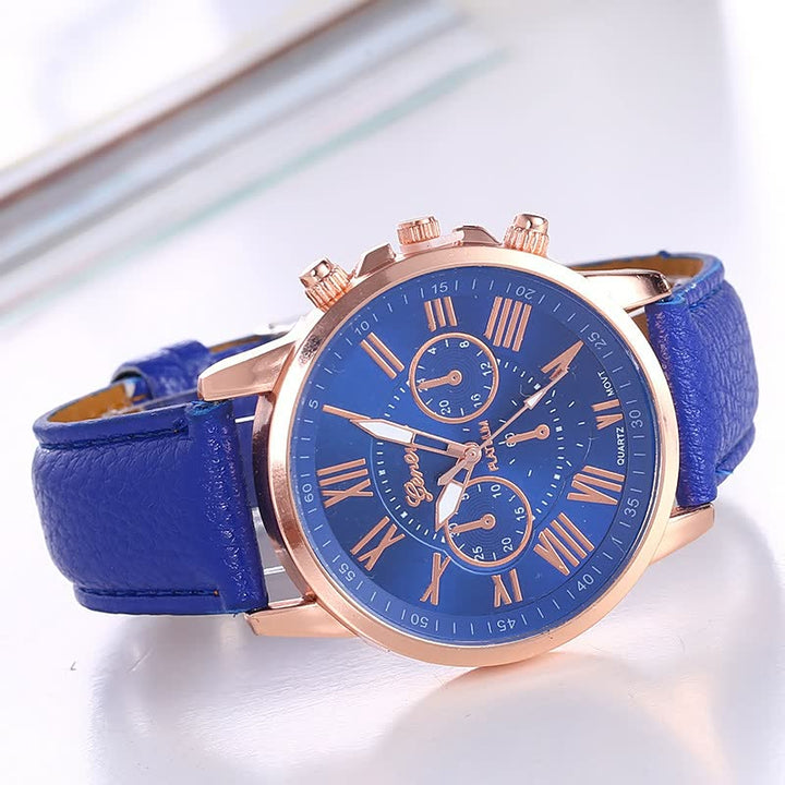 Montre classique femme dorée, bracelet fin, cadran épuré. Bijou de poignet élégant et intemporel pour toute occasion.
