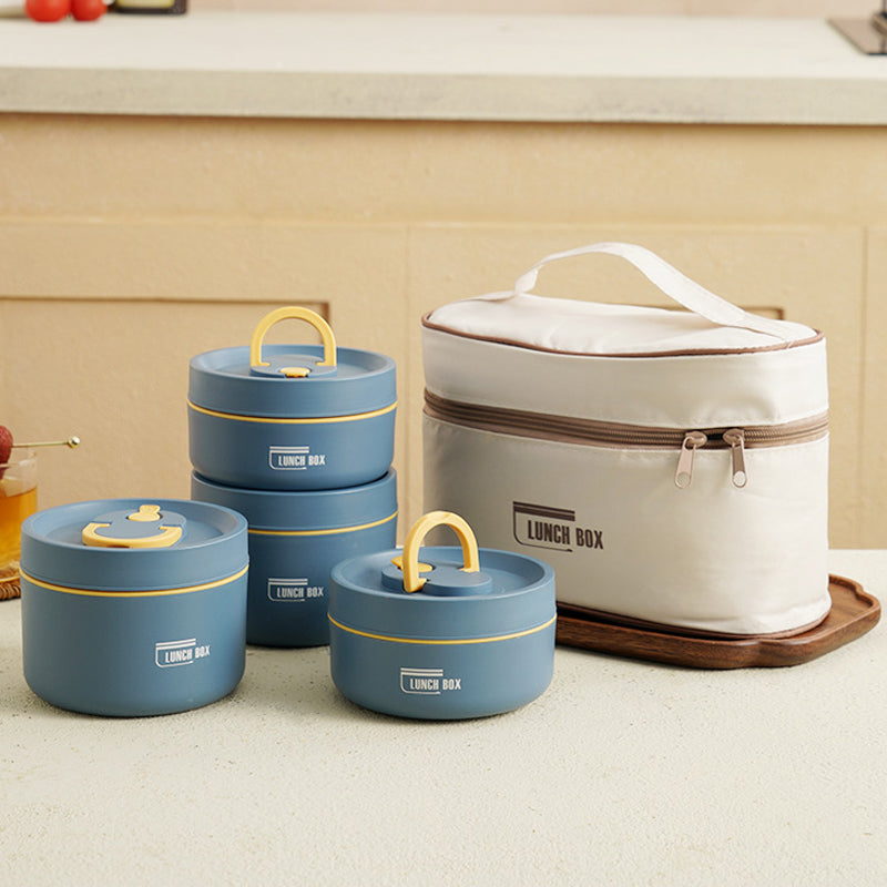 Conteneur repas portable isotherme, idéal pour conserver alimentation chaude ou fraîche lors de pique-niques.