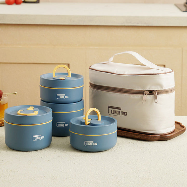 Conteneur repas portable isotherme, idéal pour conserver alimentation chaude ou fraîche lors de pique-niques.