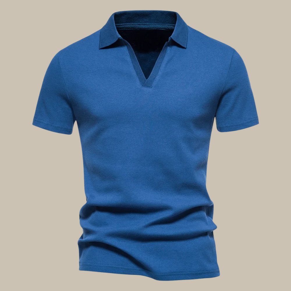 Polo premium homme décontracté, idéal pour le confort et la mode casual printanière ou estivale.