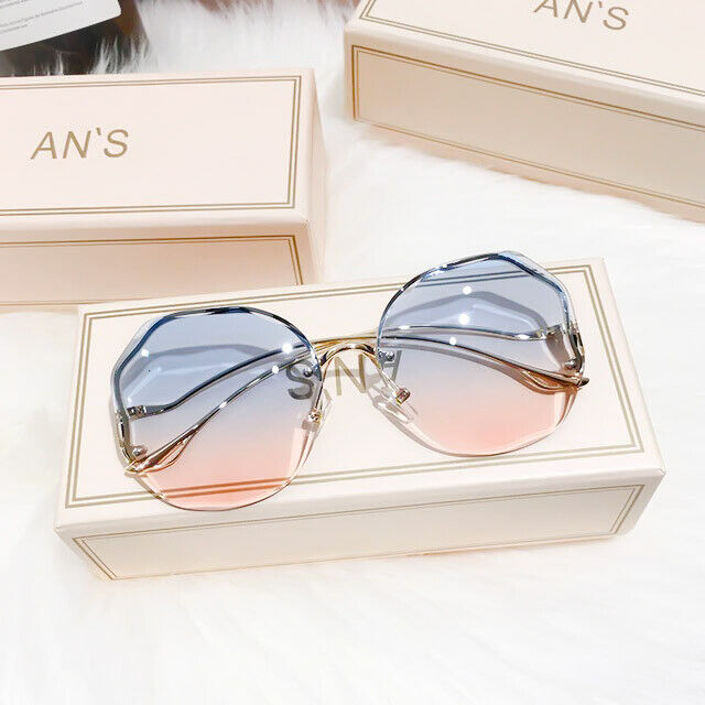 Lunettes de soleil d'été dégradées, style luxe unisexe, protection UV maximale, accessoire chic et moderne.