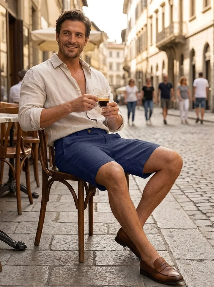 Short de plage homme, confort estival, avec cordon de serrage pratique pour la mode masculine.