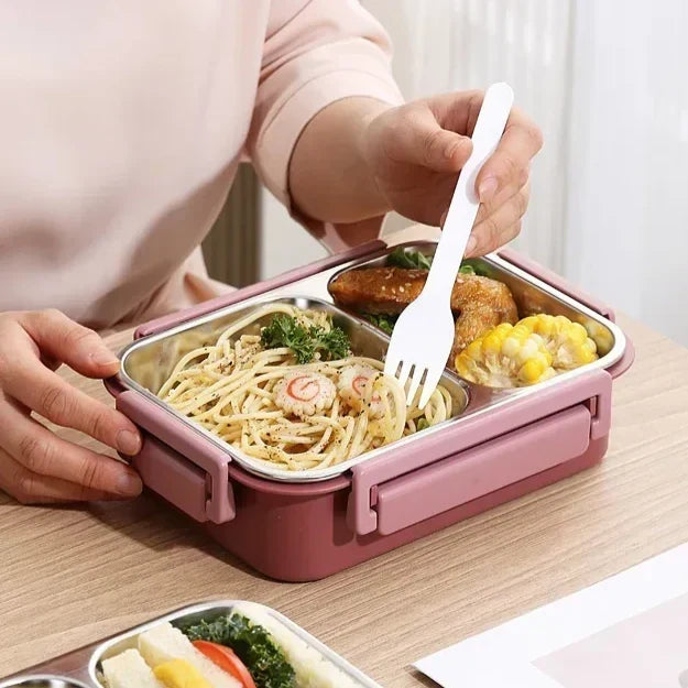 Lunch box portable avec compartiments amovibles, isotherme et anti-fuite, pour une fraîcheur quotidienne de vos repas variés.