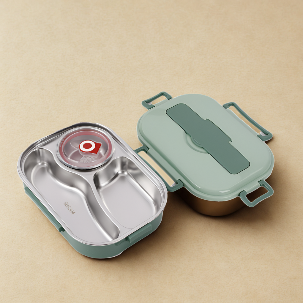 Lunch box isotherme étanche en inox pour conserver repas chauds/frais, parfaite déjeuner nomade.