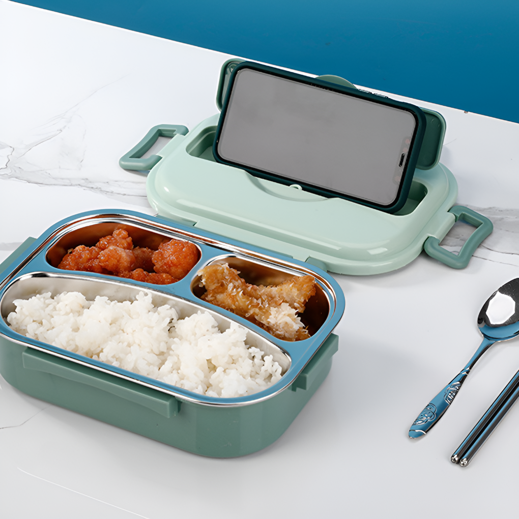 Boîte alimentaire en acier inoxydable, isotherme, pour déjeuner frais, chaud, étanche, parfaite pour bureau.