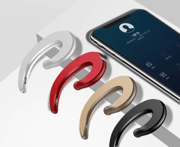 Design ergonomique des écouteurs à conduction osseuse Bluetooth, sans fil, confort maximal et sécurité.