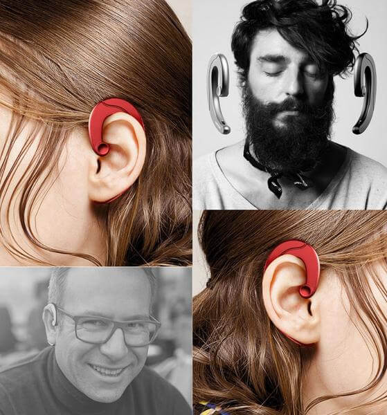 Écouteurs Bluetooth étanches à conduction osseuse, parfaits pour le sport intensif, légers et durables.
