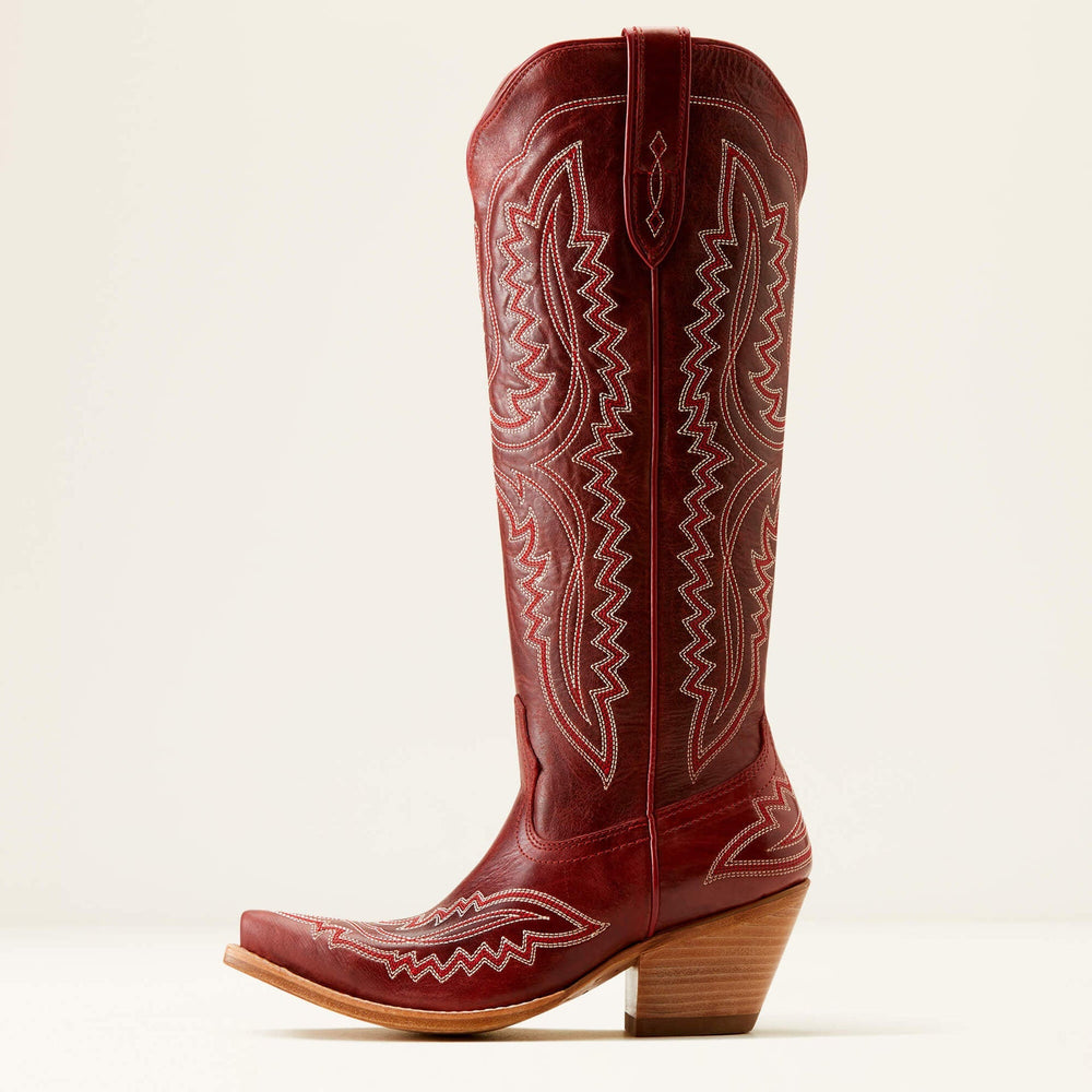 Chaussures femme western brodées, bottes mode à tige haute, idéales pour l'automne et l'hiver. Talon large.