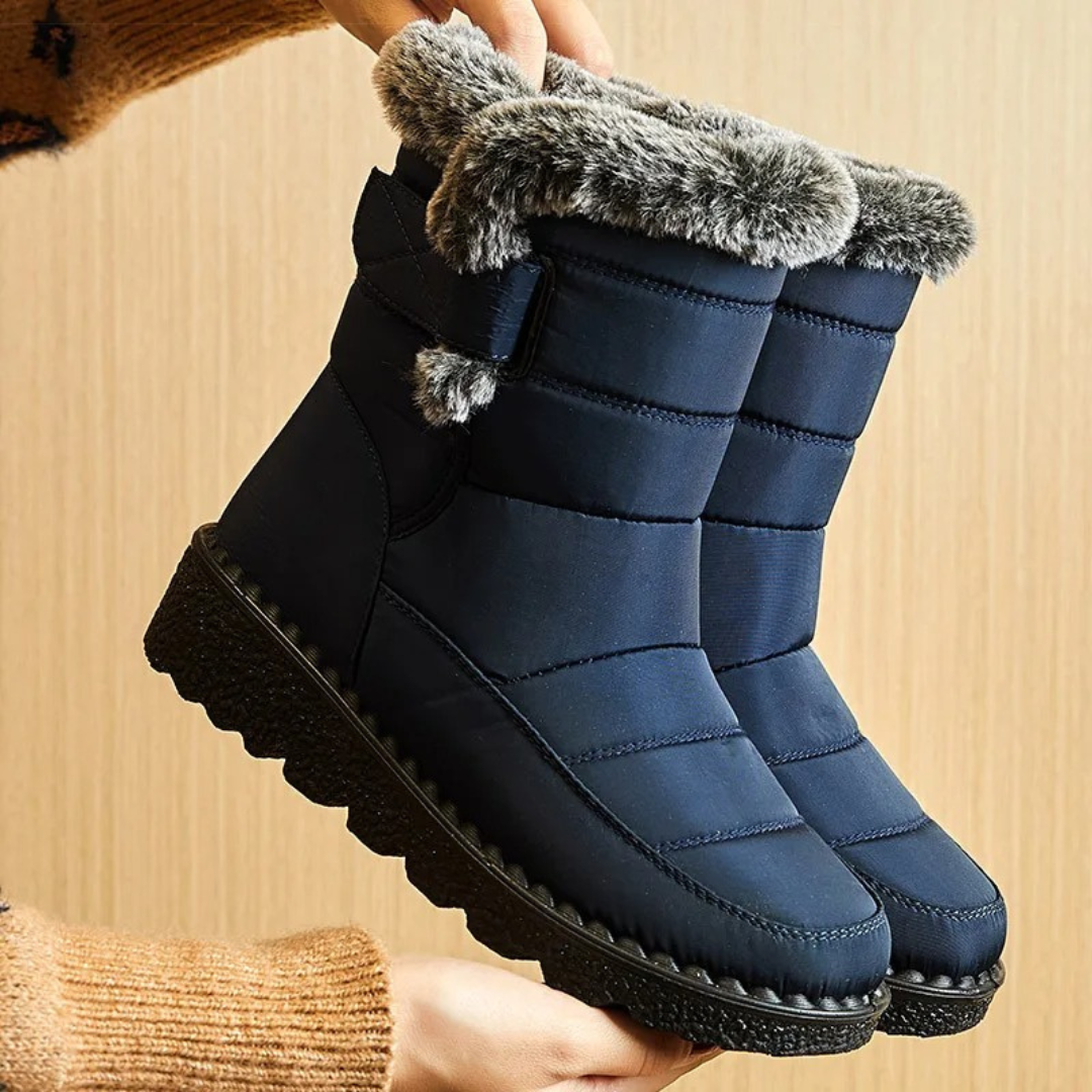Bottes de neige femme isolantes. Idéales pour conditions hivernales, chaudes, imperméables et antidérapantes.