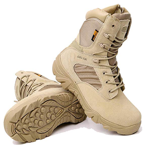 Bottes homme robustes pour l'extérieur, parfaites pour la randonnée tactique.